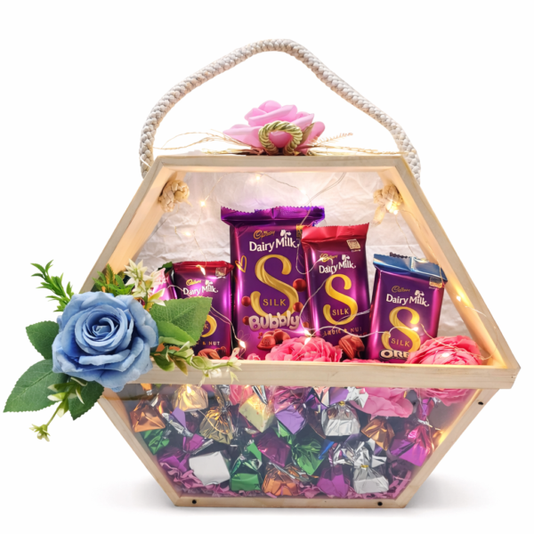 Gift basket with Dairy Milk chocolates