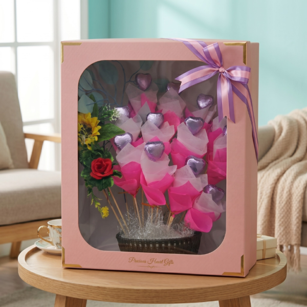 Heart shape Chocolate bouquet (3)