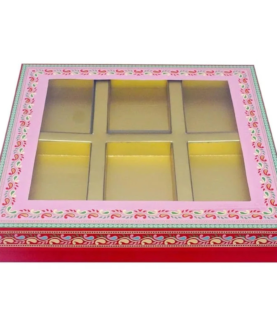 Pink window 6 comparments box