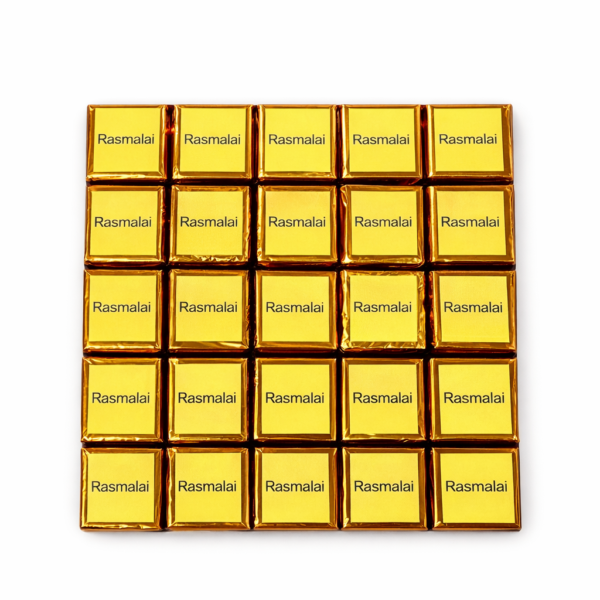 Rasmalai chocolates in perfect grid